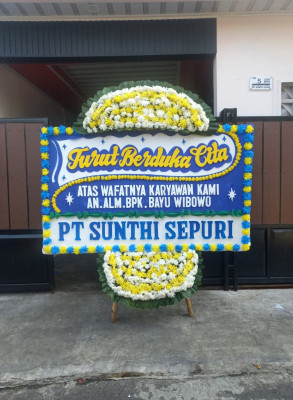 Papan Bunga Duka di Caringinnunggal